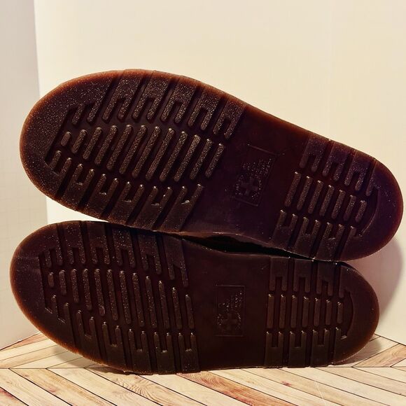 Dr Martens Isham Faux Shearling Suede Slingback Mule M 11 L 12 Pecan Brown Hairy - Picture 8 of 9